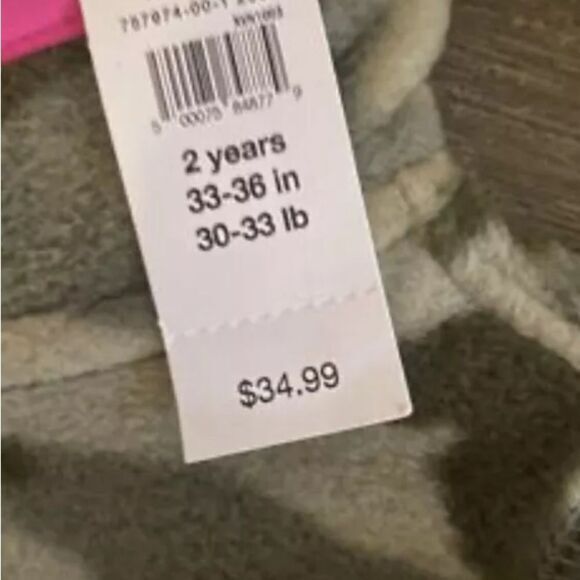 New gap size 2 years three-quarter zip camouflage fleece long sleeve‎ top - Picture 2 of 2